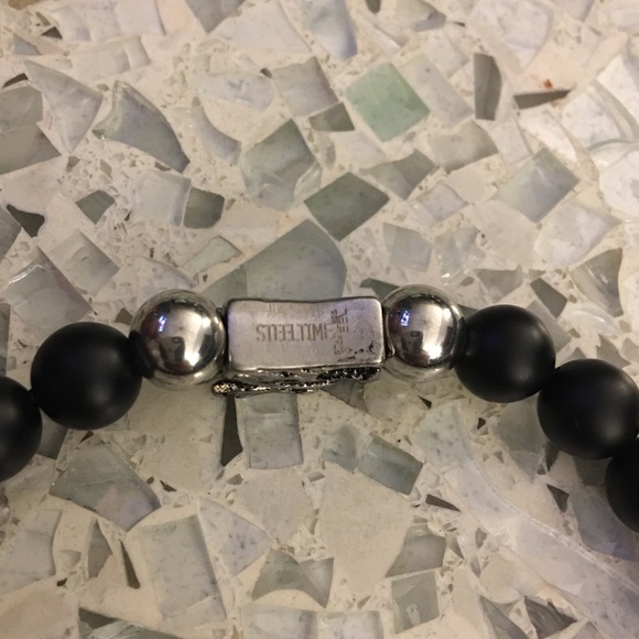❌SOLD❌ 🐲Onyx Bead & Stainless Steel Bracelet🐲 - Picture 4 of 4